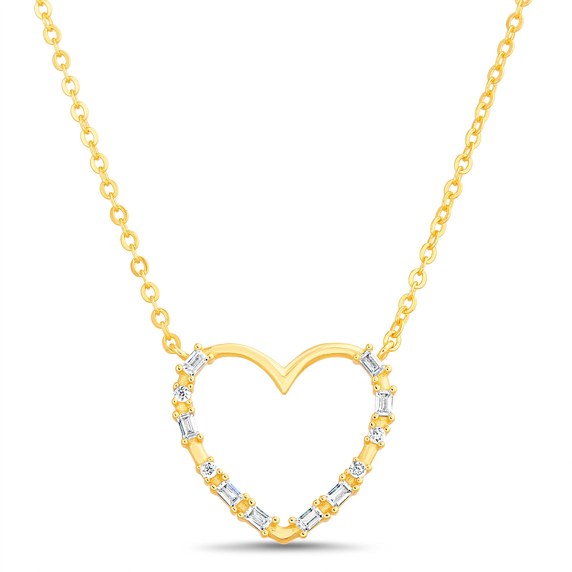 Gold Heart Morse Code Necklace